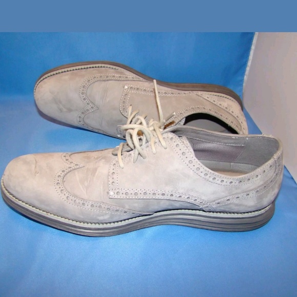 Men's Cole Haan Wingtip Oxford Shoes  11M Gray - Picture 5 of 7